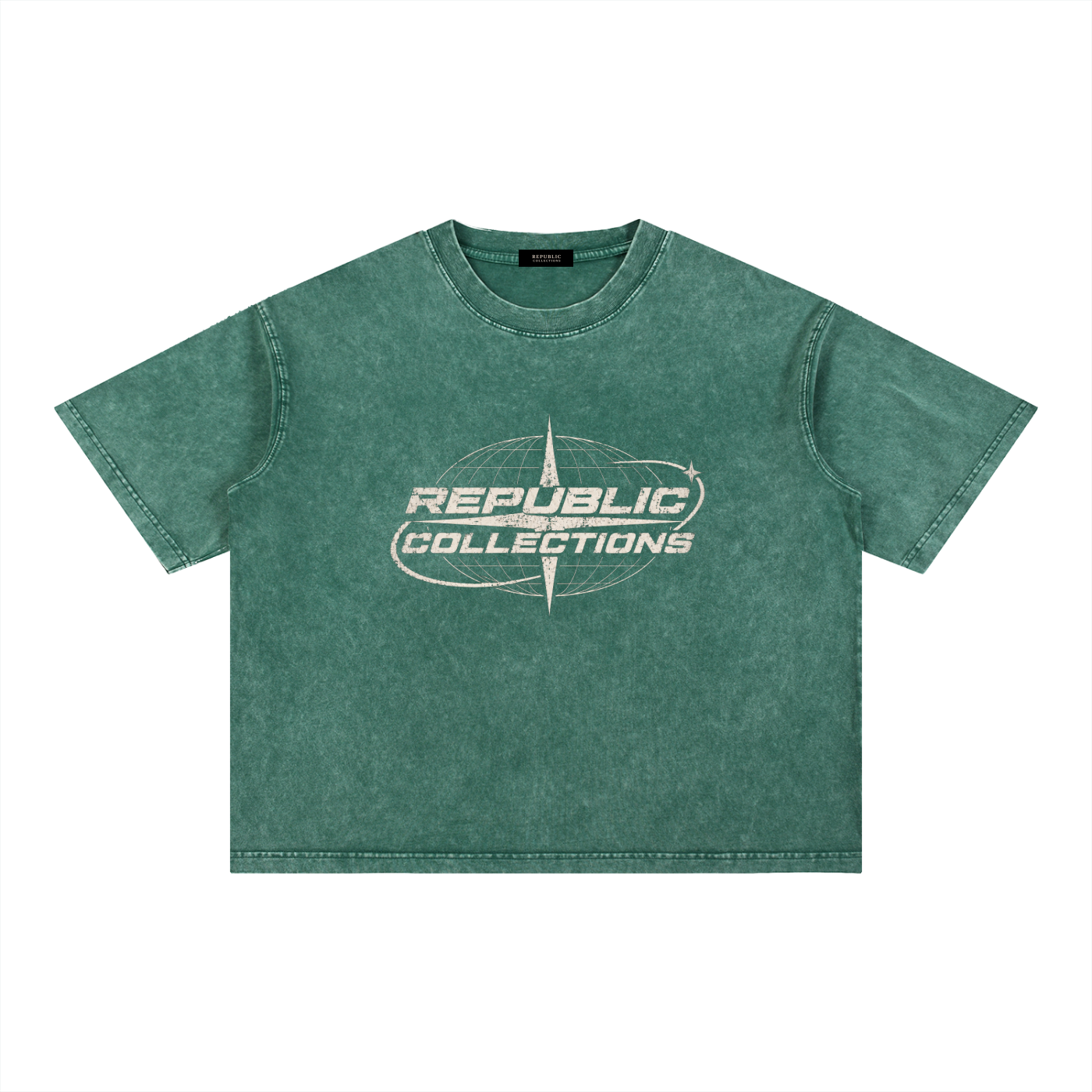 Washed Boxy Graphic Logo Tee