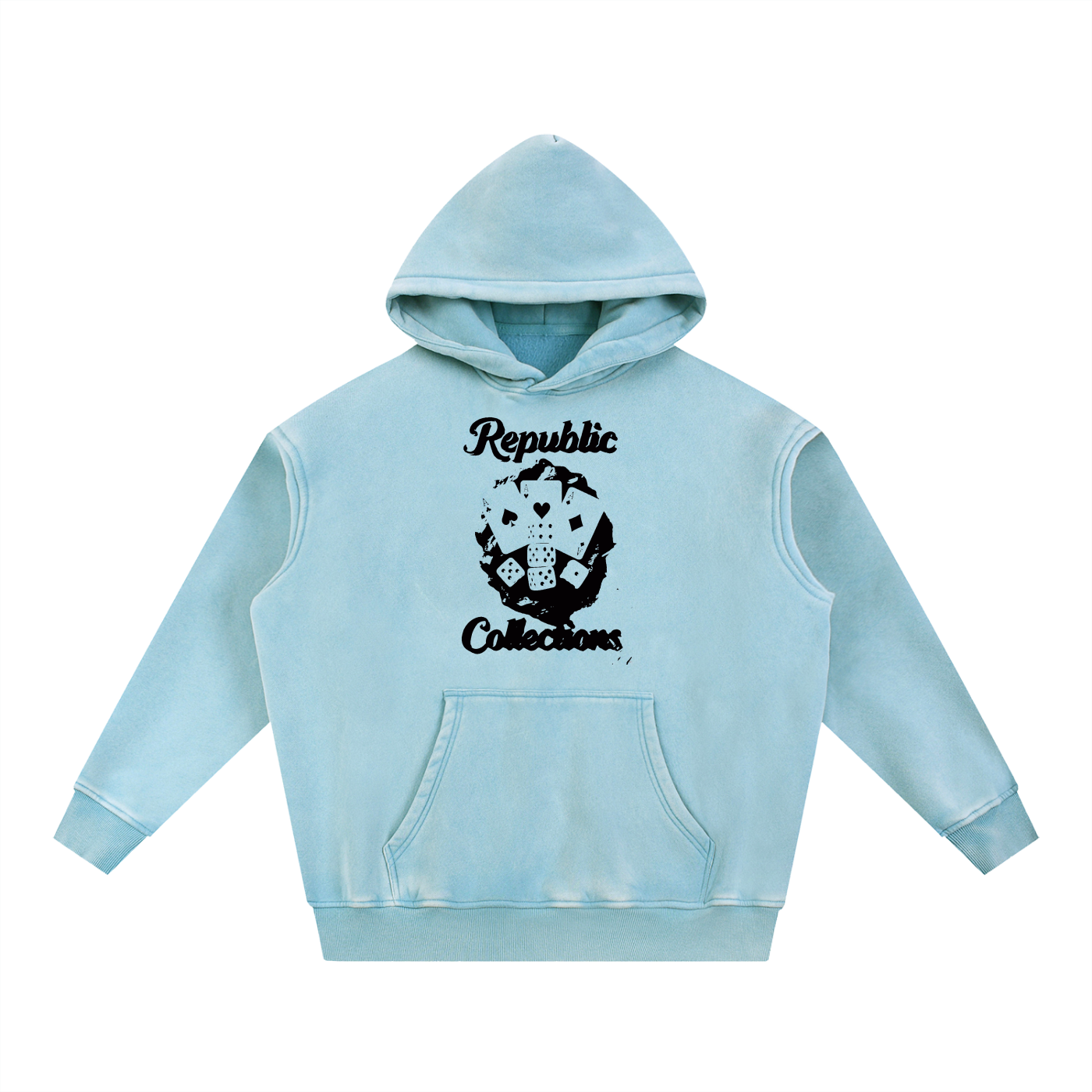 Card Collection Washed Oversize Hoodie