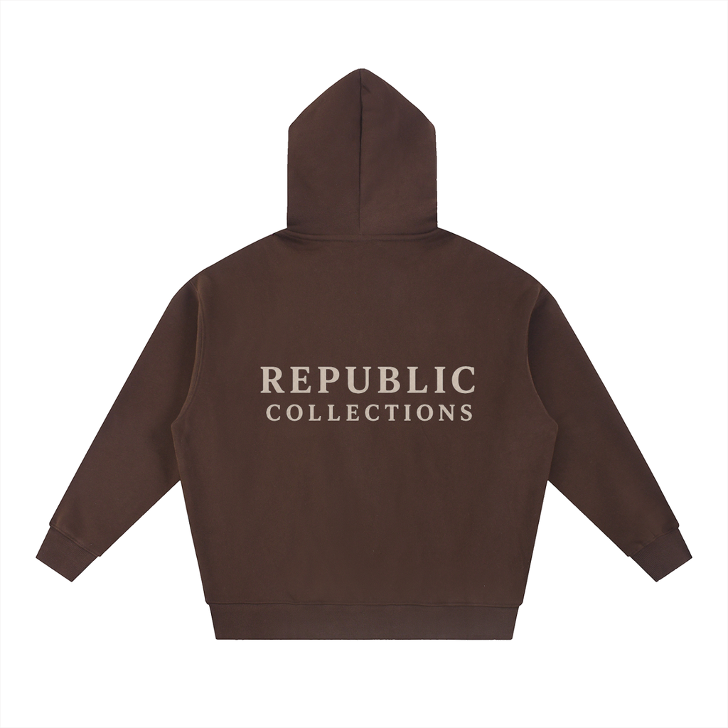 Basic Logo Oversized Fleece Boxy Hoodie