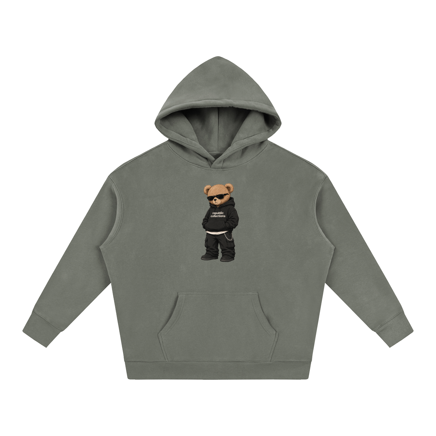 Graphic Bear Oversized Hoodie