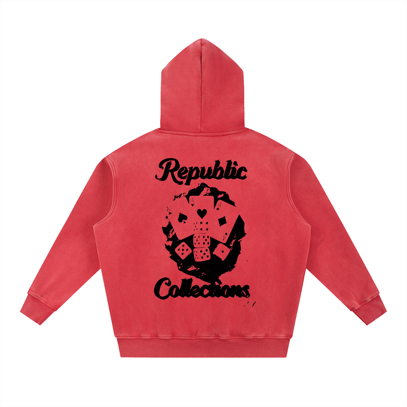 Card Collection Washed Oversize Hoodie