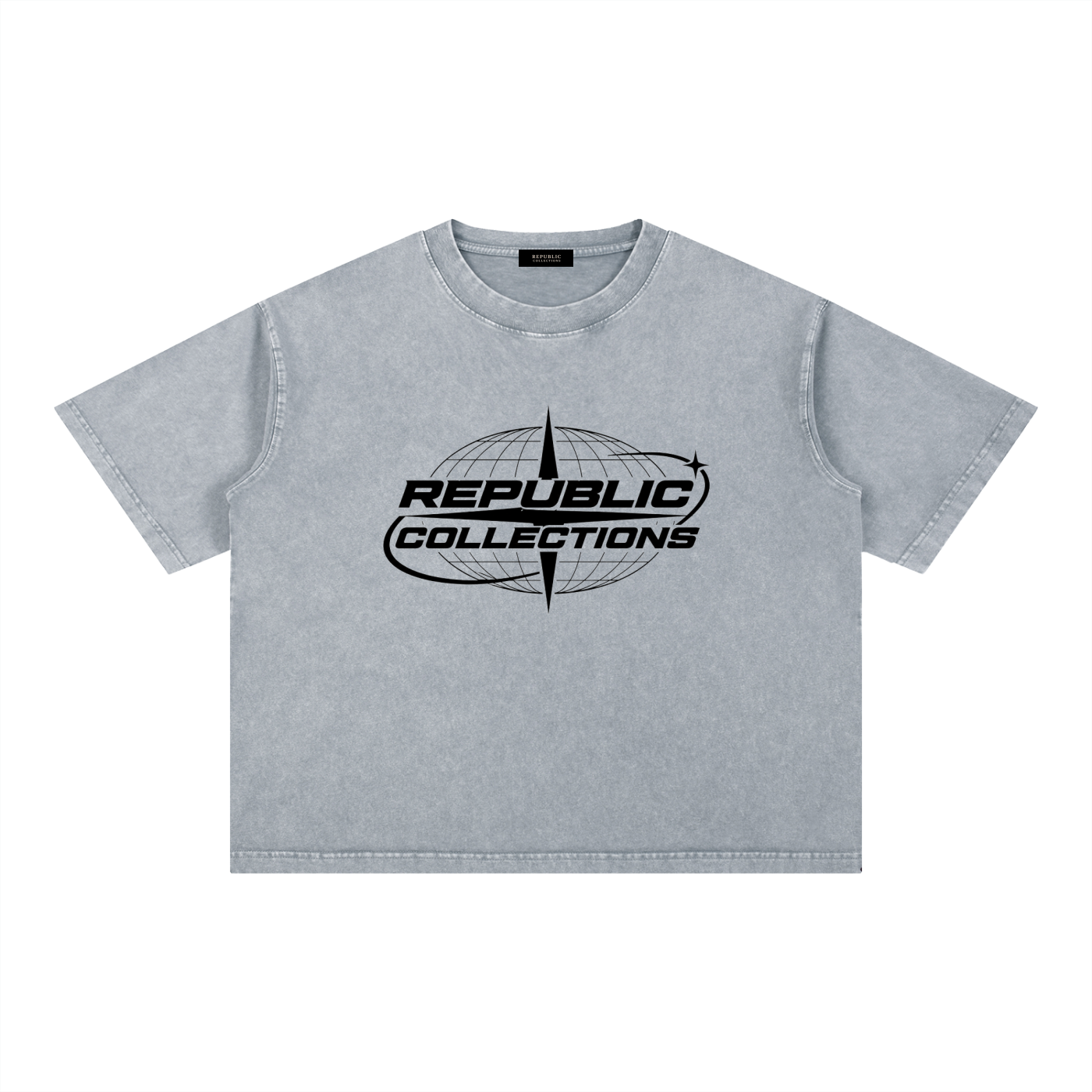 Washed Boxy Graphic Logo Tee