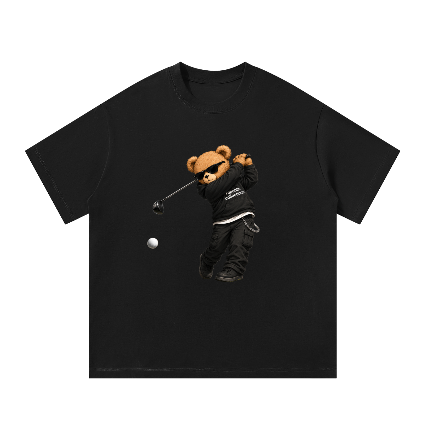 Graphic Golfer Bear Oversized Tee