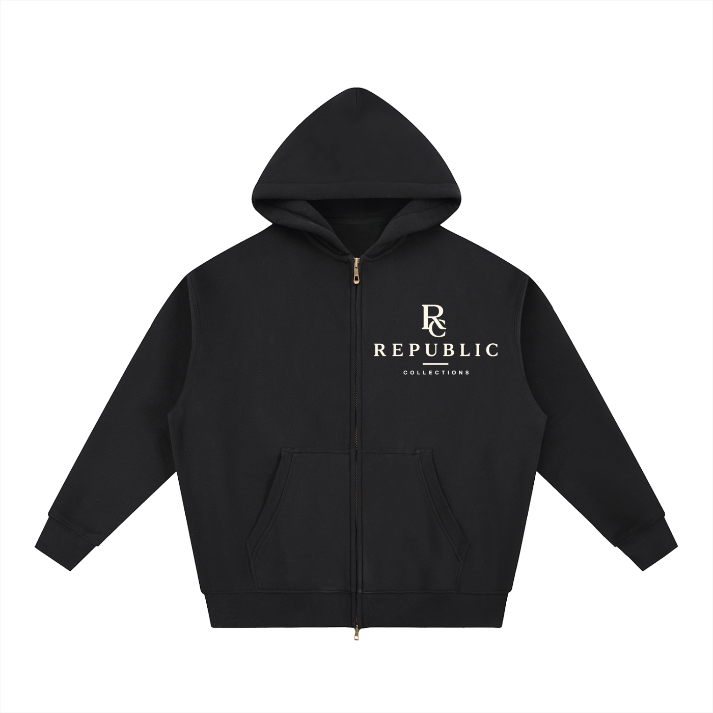 Classic Oversized Boxy Zip Hoodie
