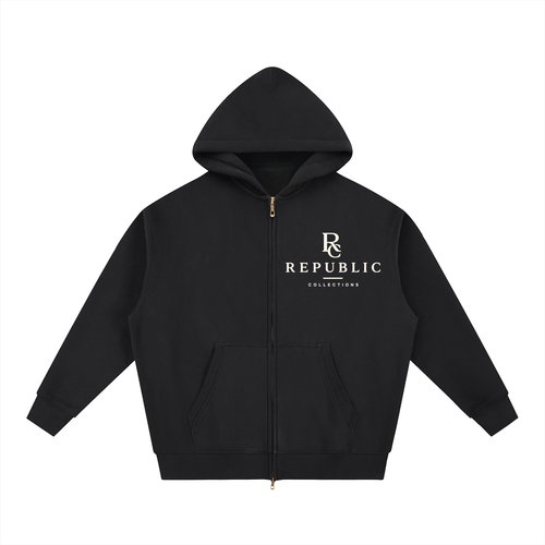 Classic Oversized Boxy Zip Hoodie