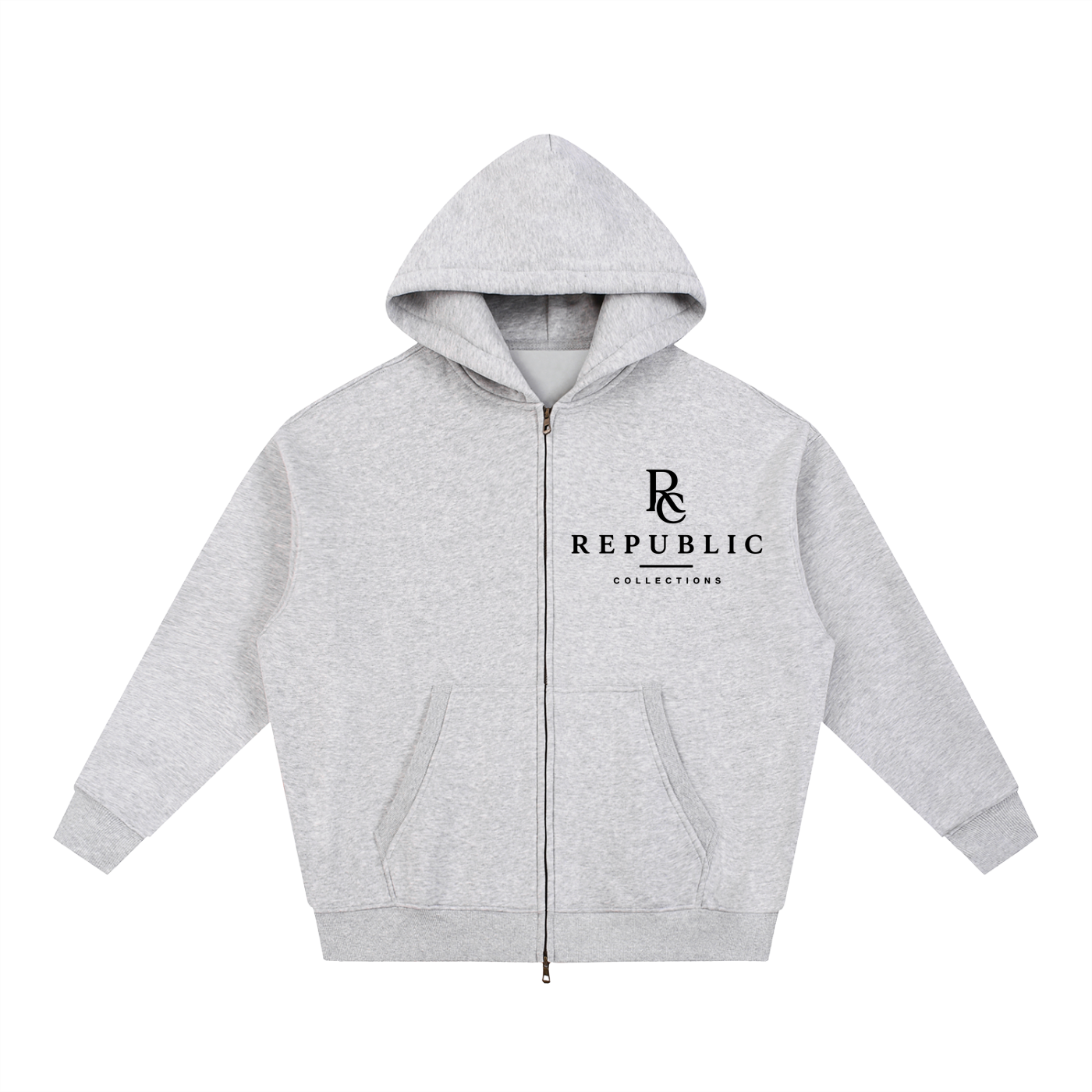 Classic Oversized Boxy Zip Hoodie