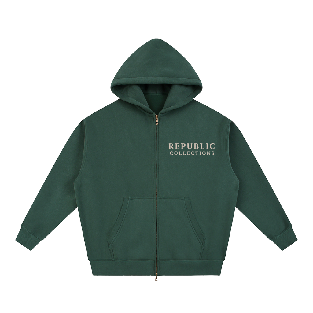 Basic Logo Oversized Fleece Boxy Hoodie