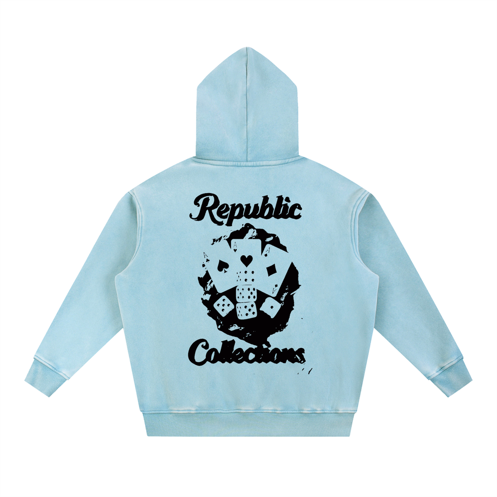 Card Collection Washed Oversize Hoodie