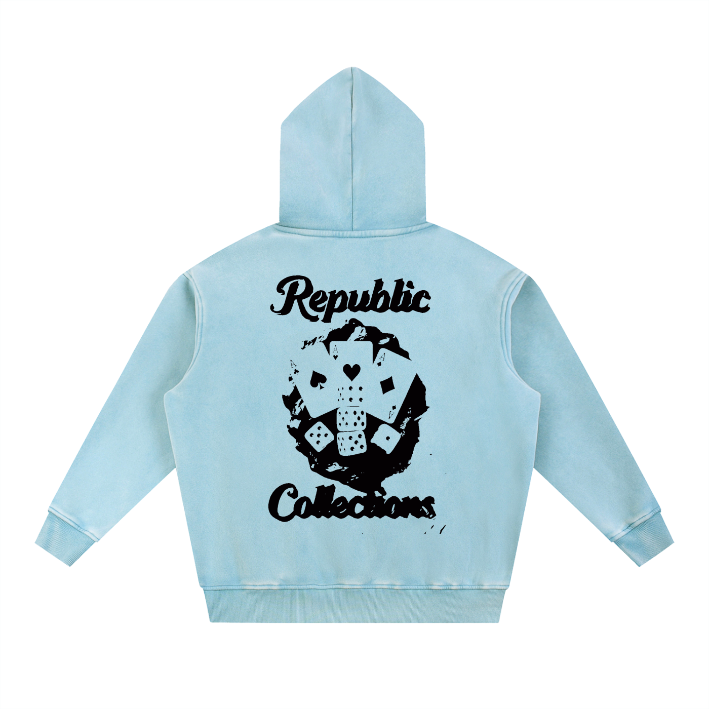 Card Collection Washed Oversize Hoodie