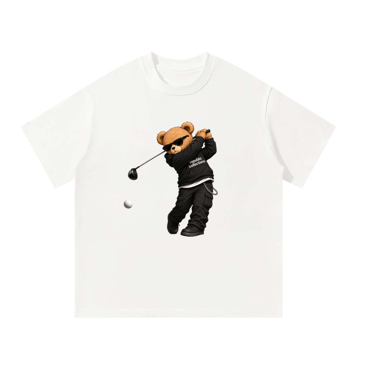 Graphic Golfer Bear Oversized Tee