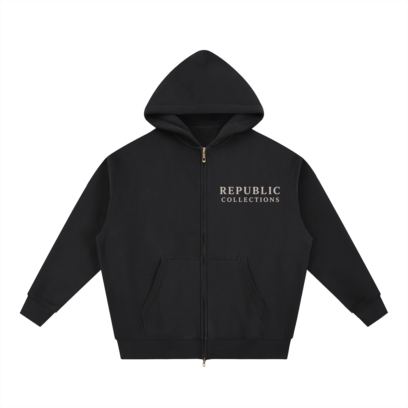 Basic Logo Oversized Fleece Boxy Hoodie