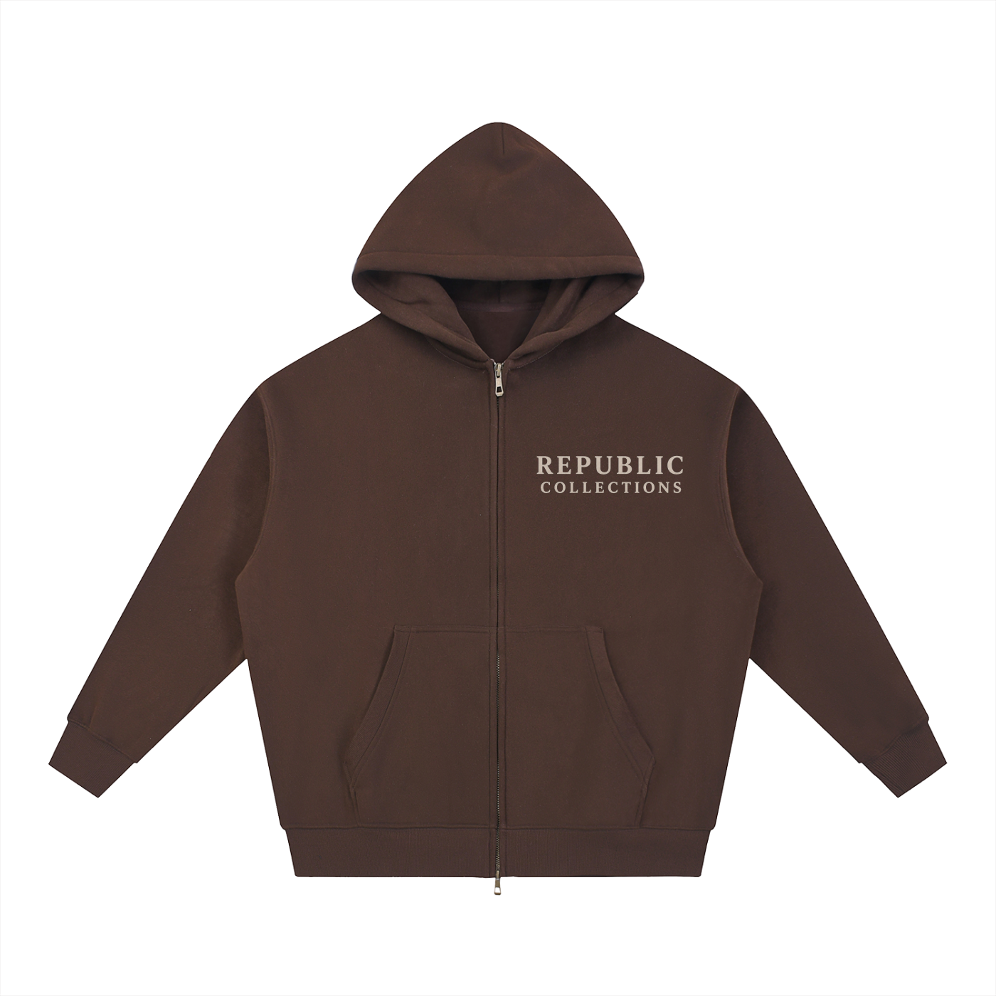 Basic Logo Oversized Fleece Boxy Hoodie