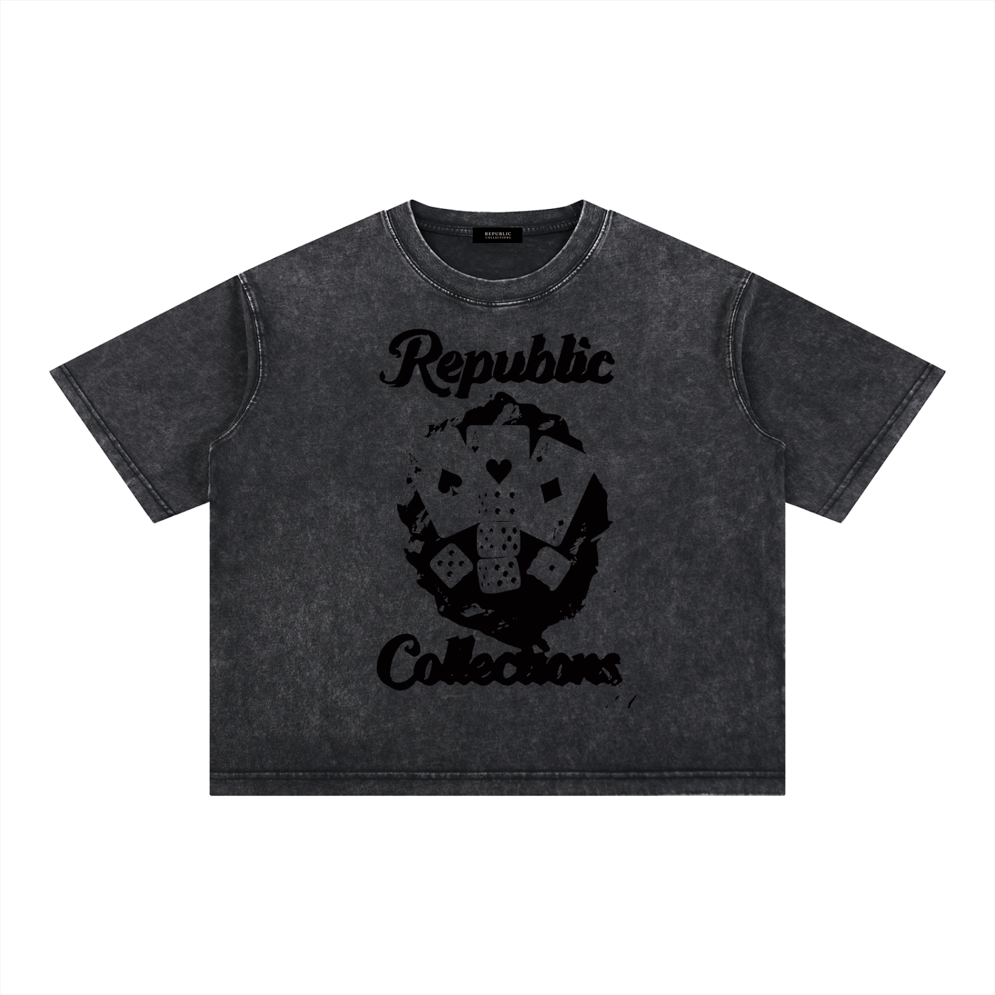 Card Collection Washed Boxy T-Shirt