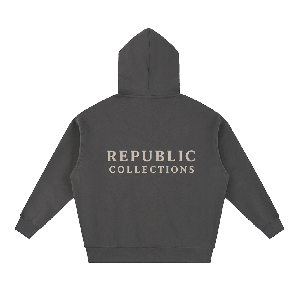 Basic Logo Oversized Fleece Boxy Hoodie