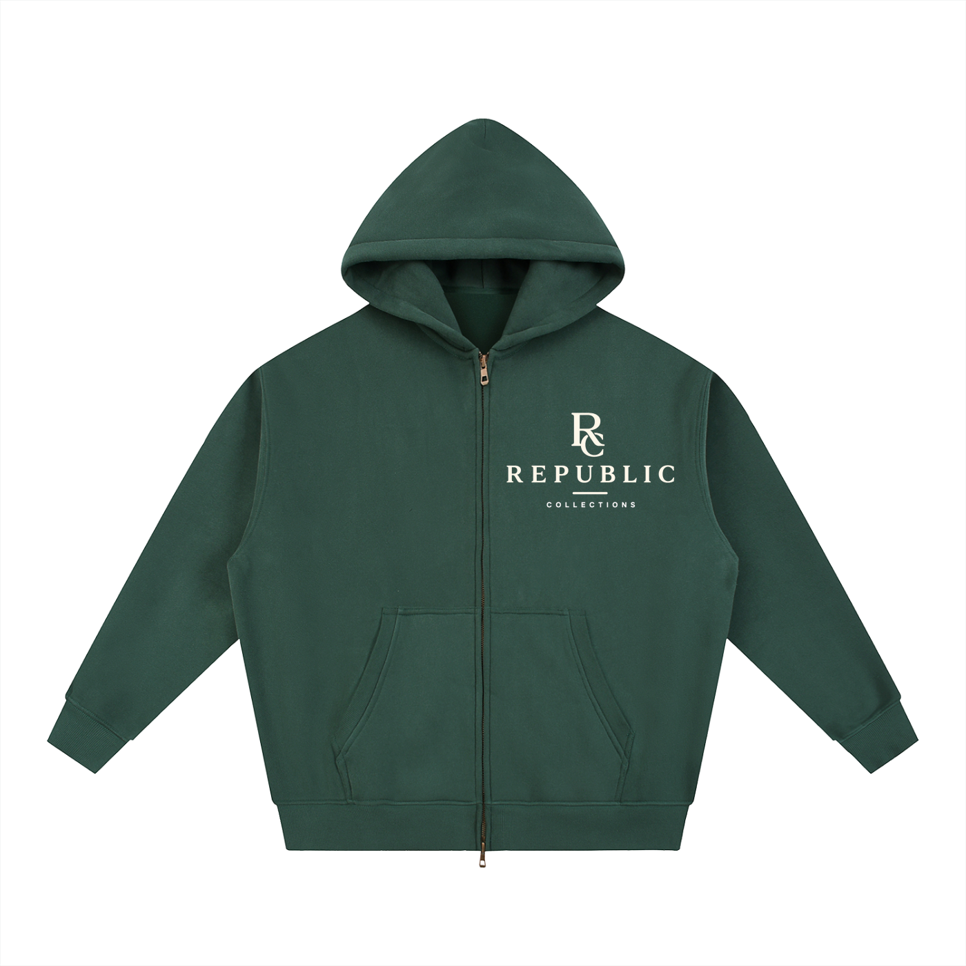 Classic Oversized Boxy Zip Hoodie