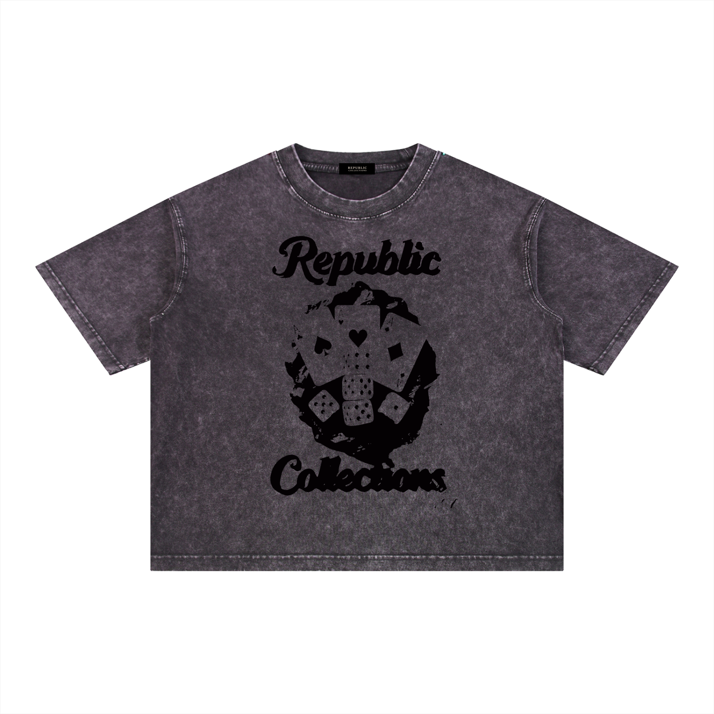 Card Collection Washed Boxy T-Shirt