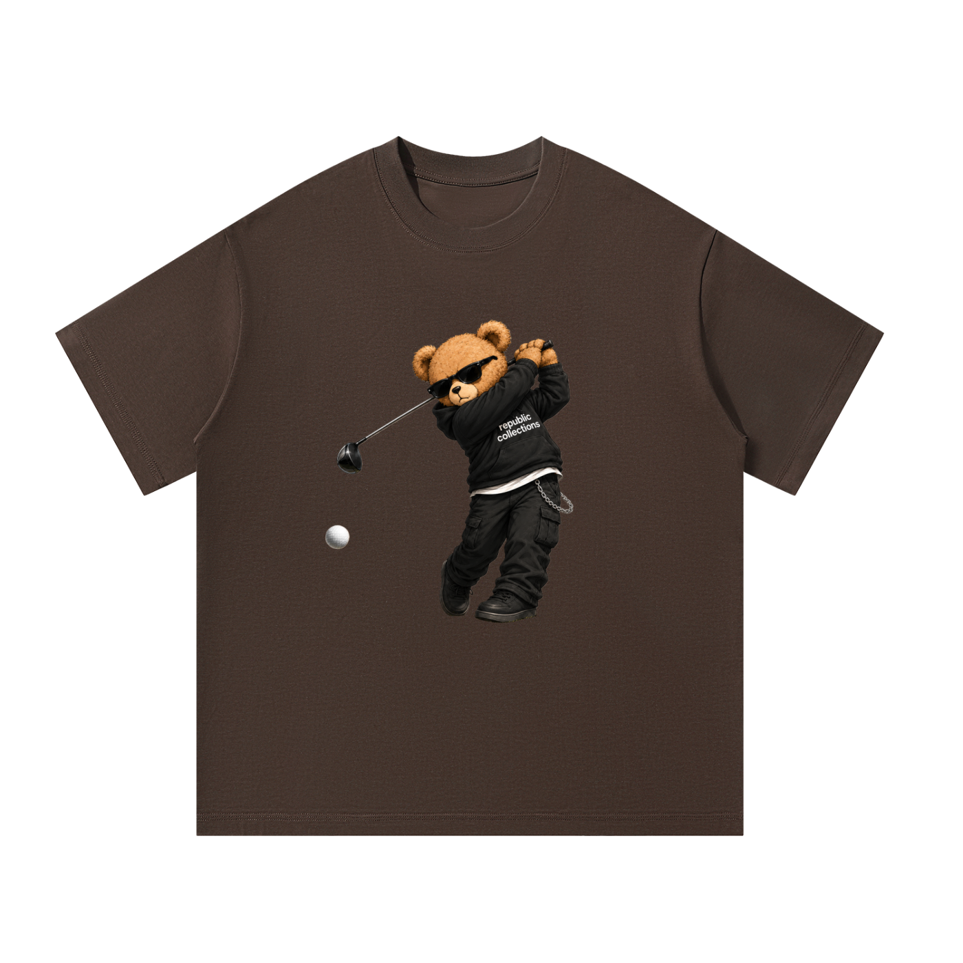 Graphic Golfer Bear Oversized Tee