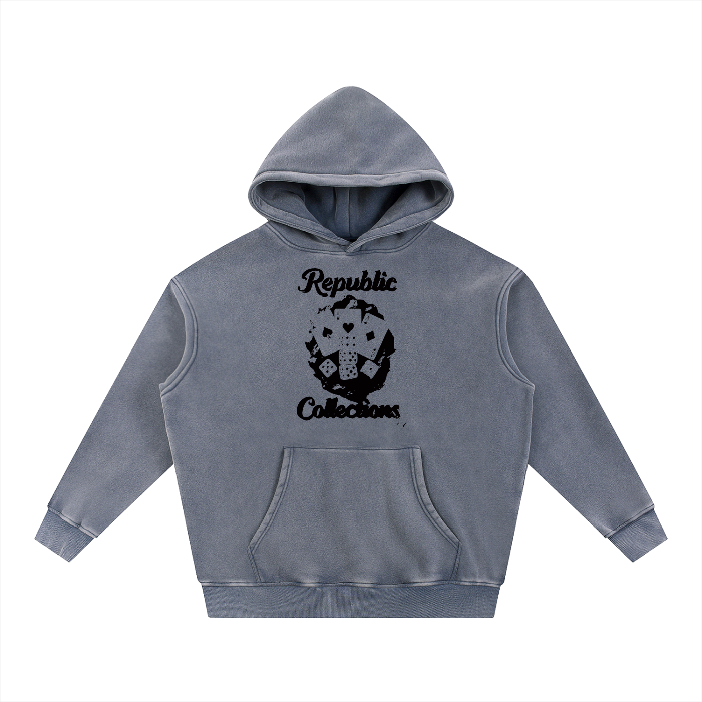 Card Collection Washed Oversize Hoodie