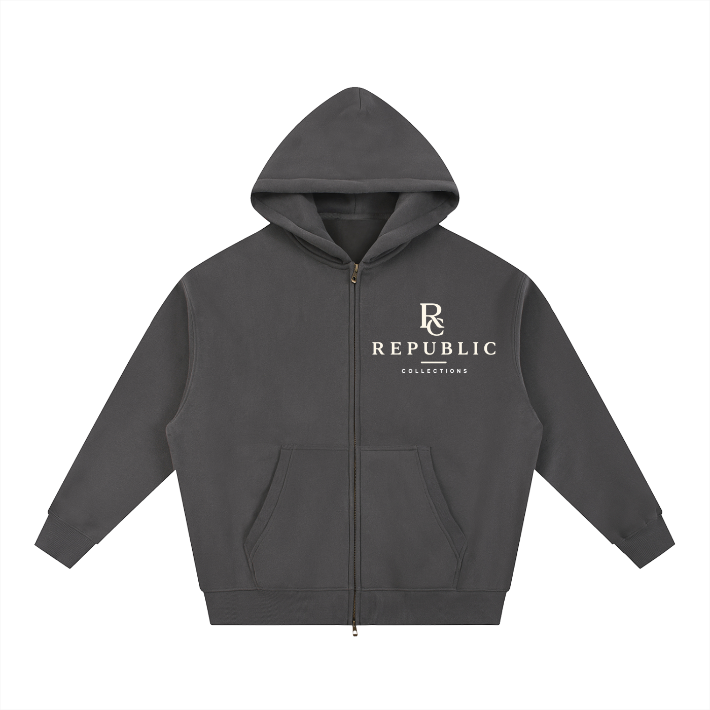 Classic Oversized Boxy Zip Hoodie