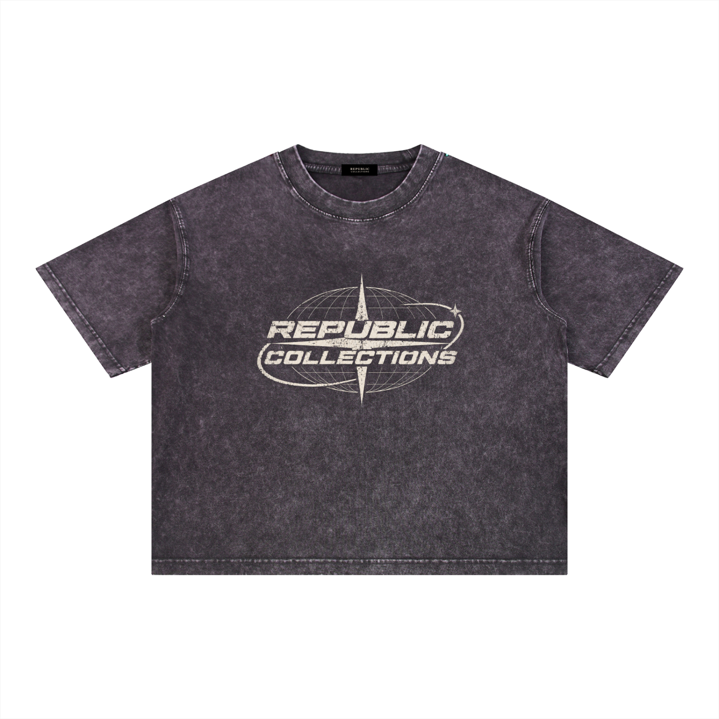 Washed Boxy Graphic Logo Tee