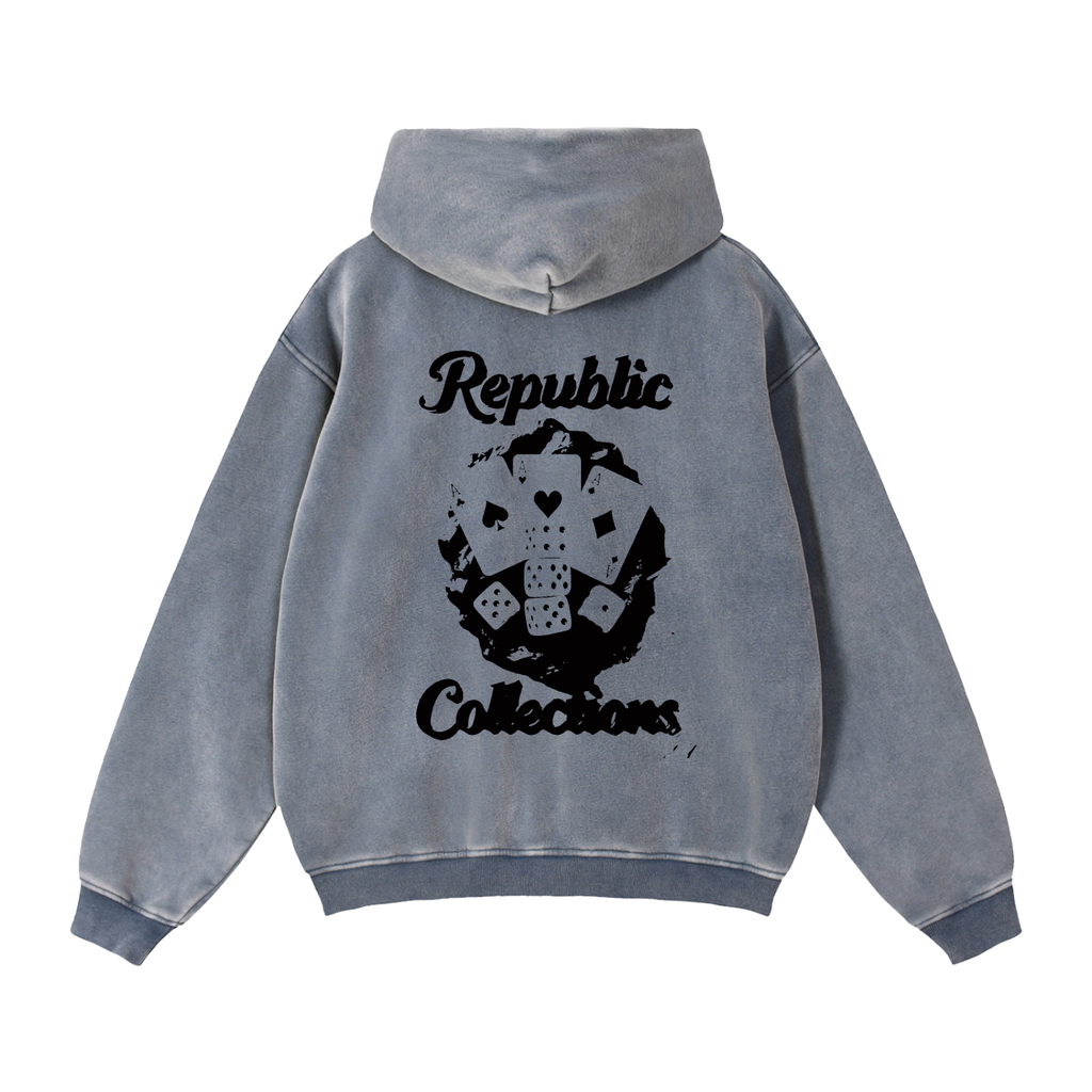 Card Collection Zip Boxy Hoodie