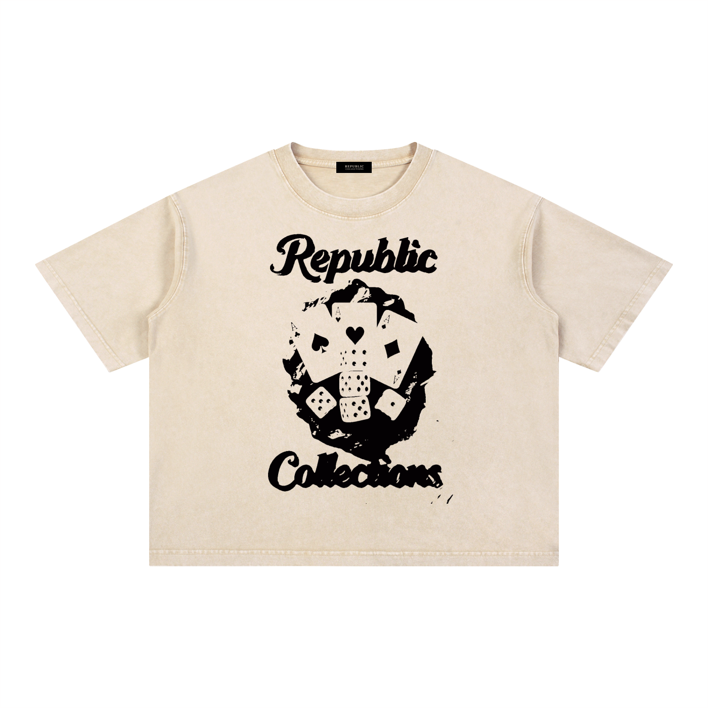 Card Collection Washed Boxy T-Shirt
