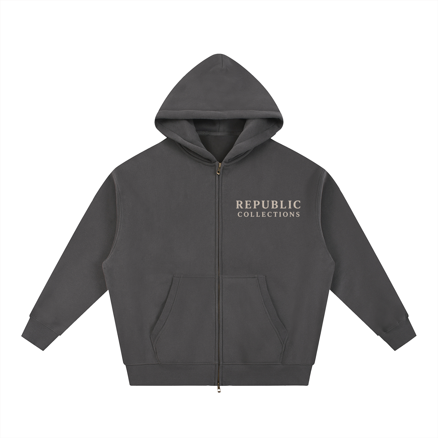 Basic Logo Oversized Fleece Boxy Hoodie