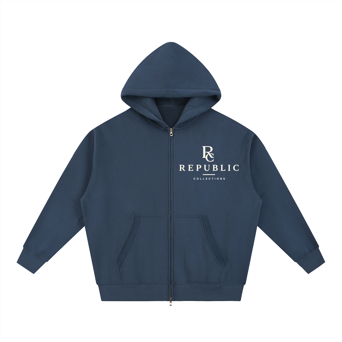 Classic Oversized Boxy Zip Hoodie