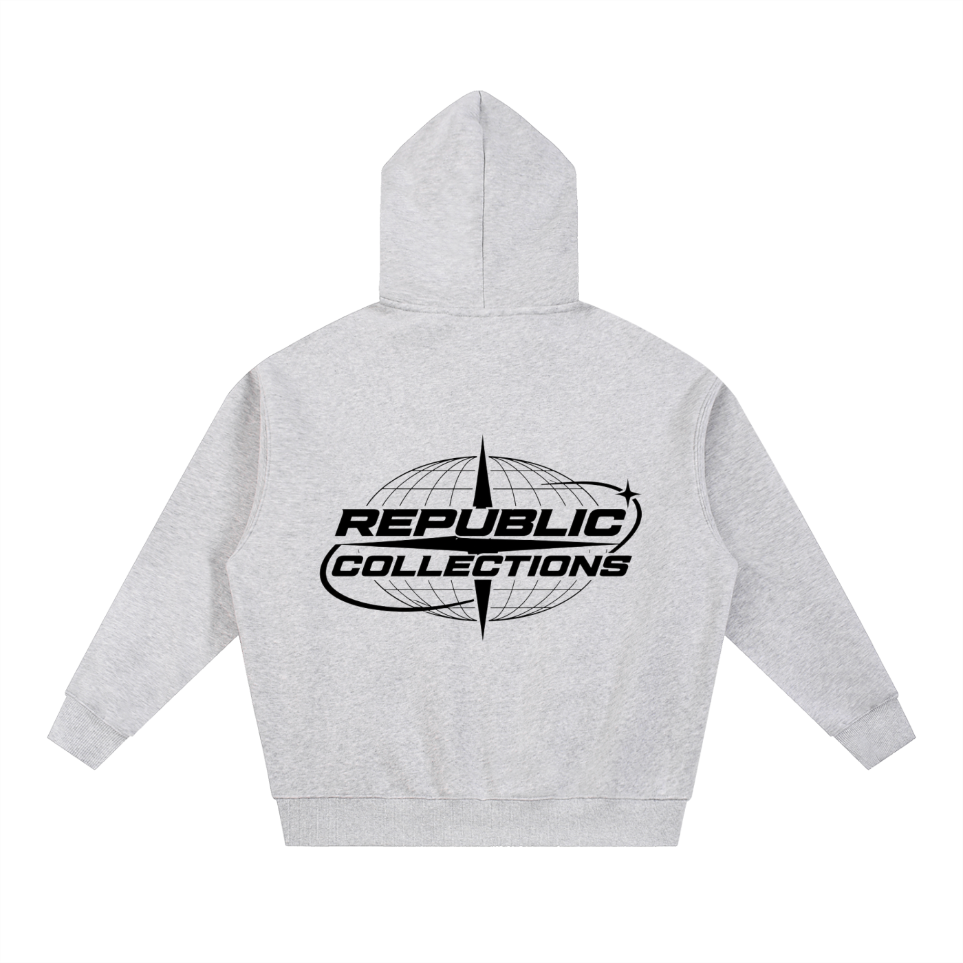Graphic Back Print Oversized Boxy Hoodie