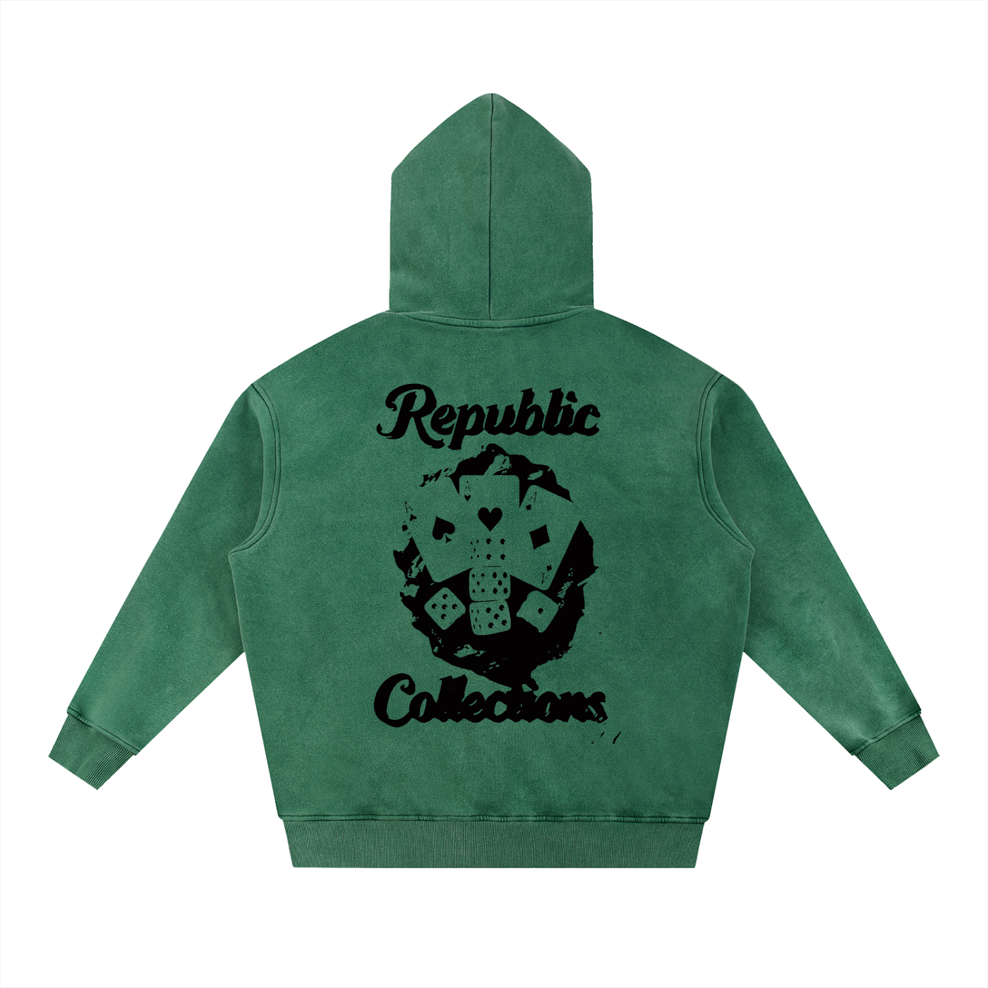 Card Collection Washed Oversize Hoodie