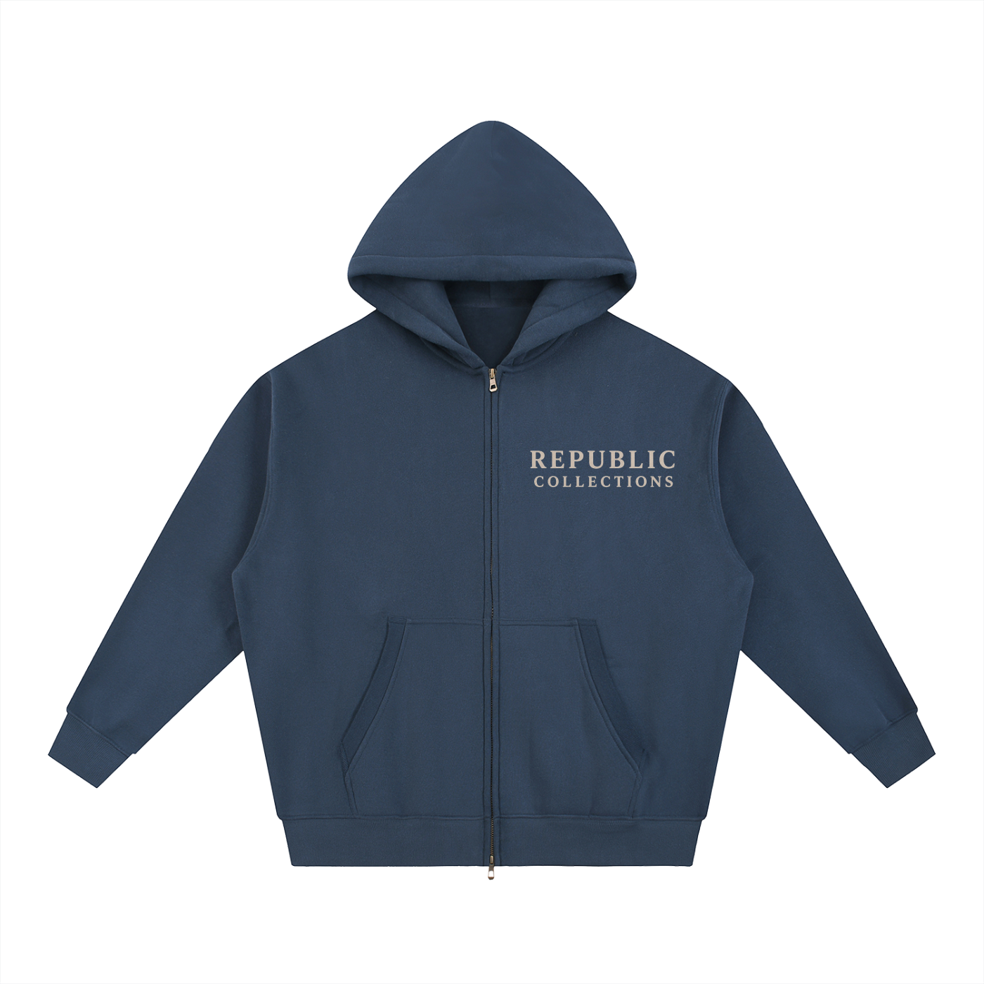Basic Logo Oversized Fleece Boxy Hoodie