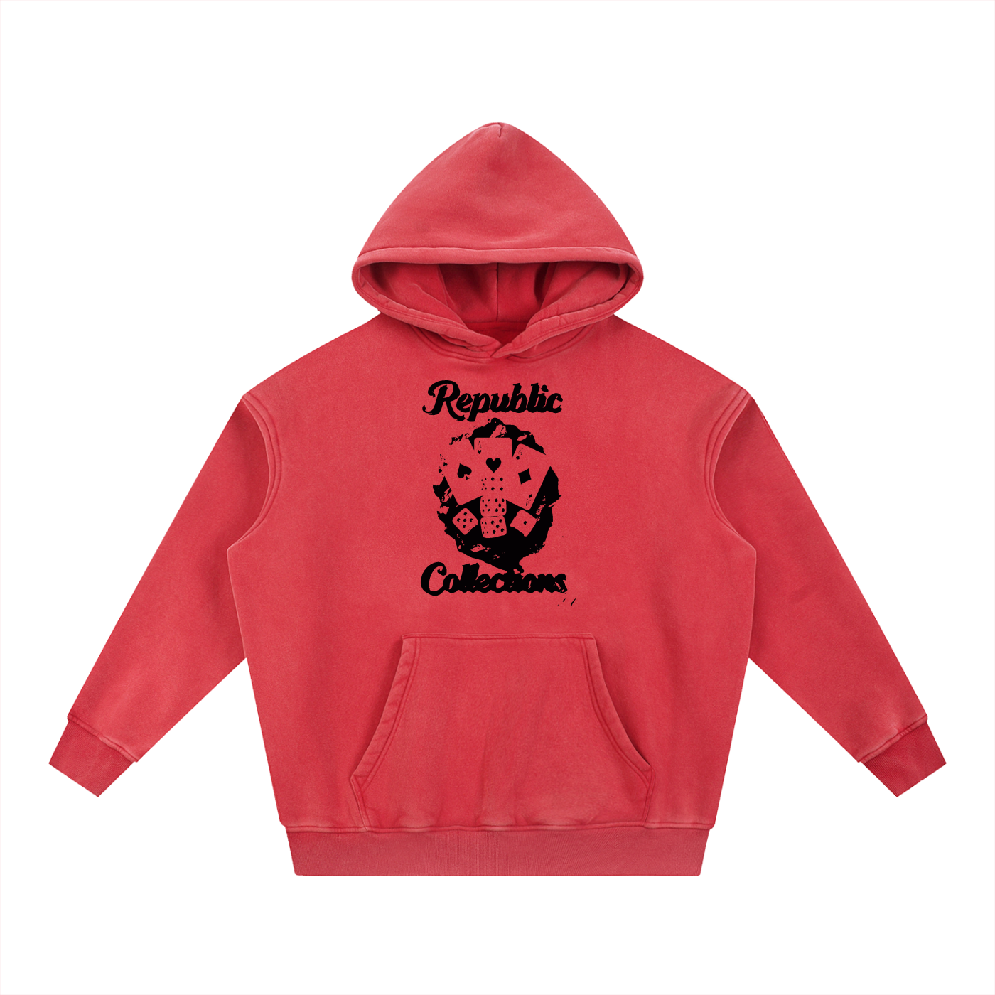 Card Collection Washed Oversize Hoodie