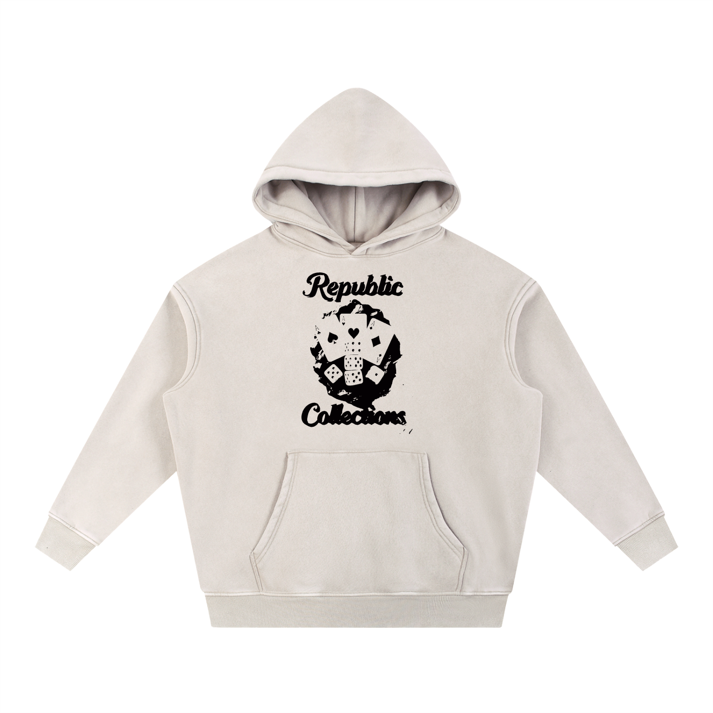 Card Collection Washed Oversize Hoodie