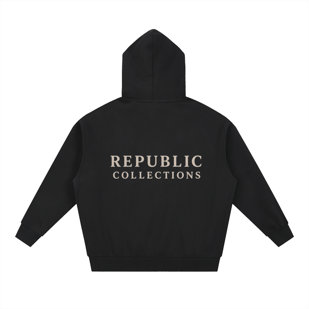 Basic Logo Oversized Fleece Boxy Hoodie