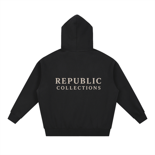 Basic Logo Oversized Fleece Boxy Hoodie