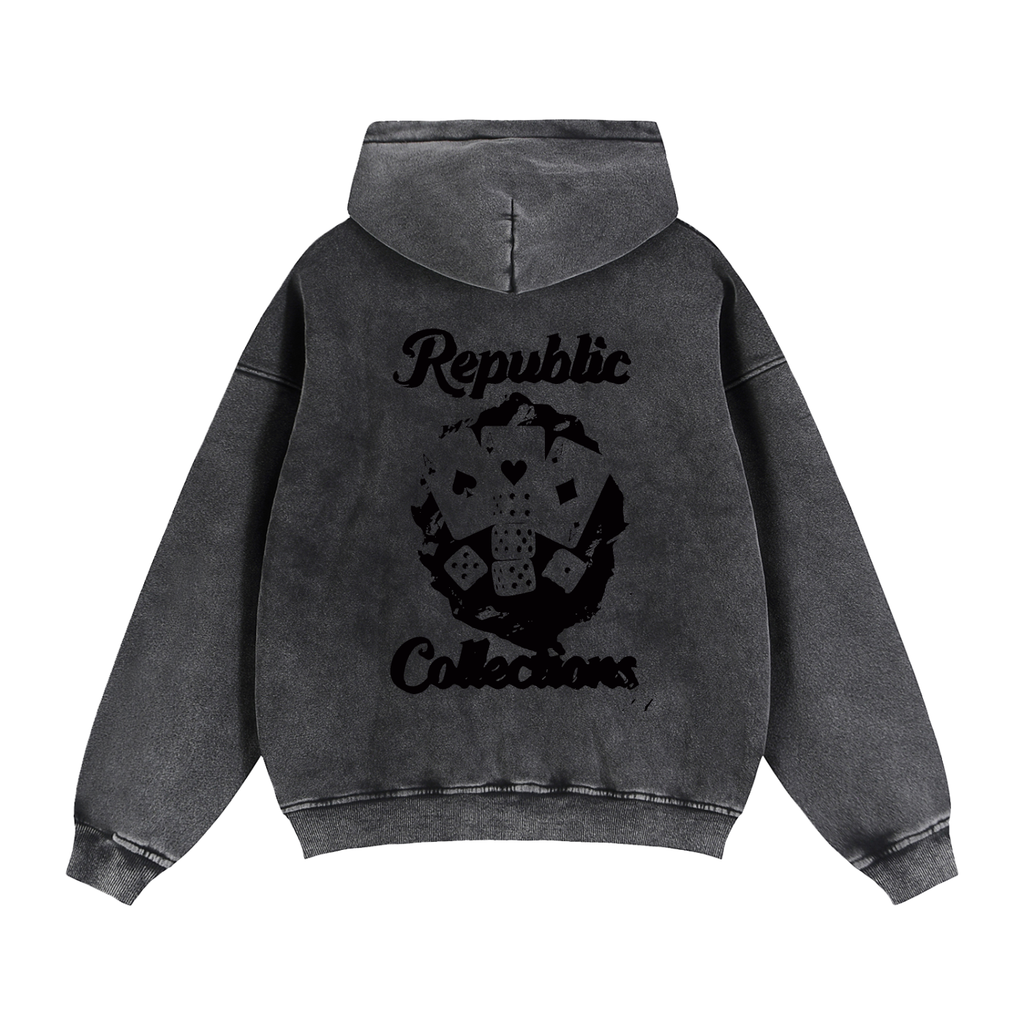 Card Collection Zip Boxy Hoodie