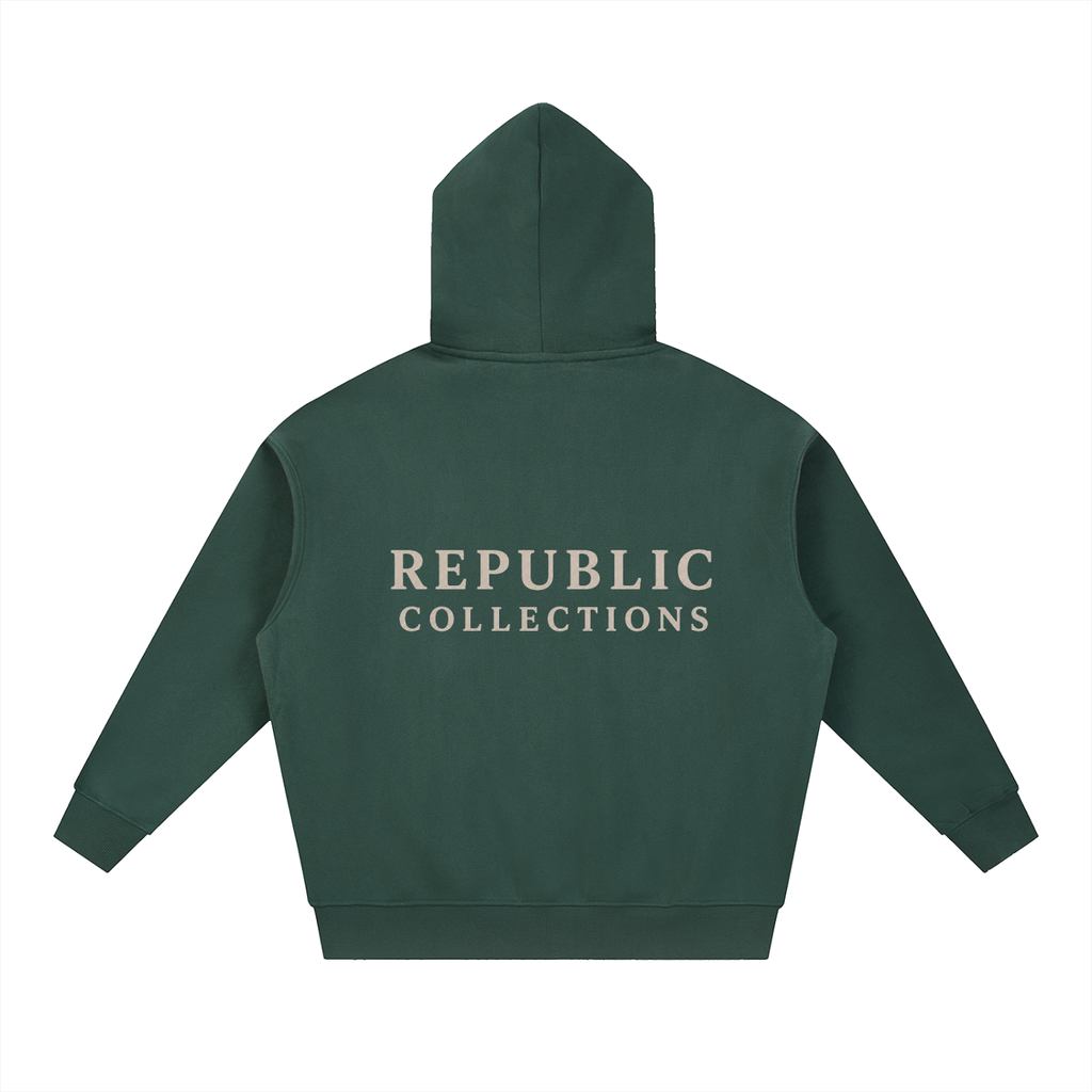 Basic Logo Oversized Fleece Boxy Hoodie