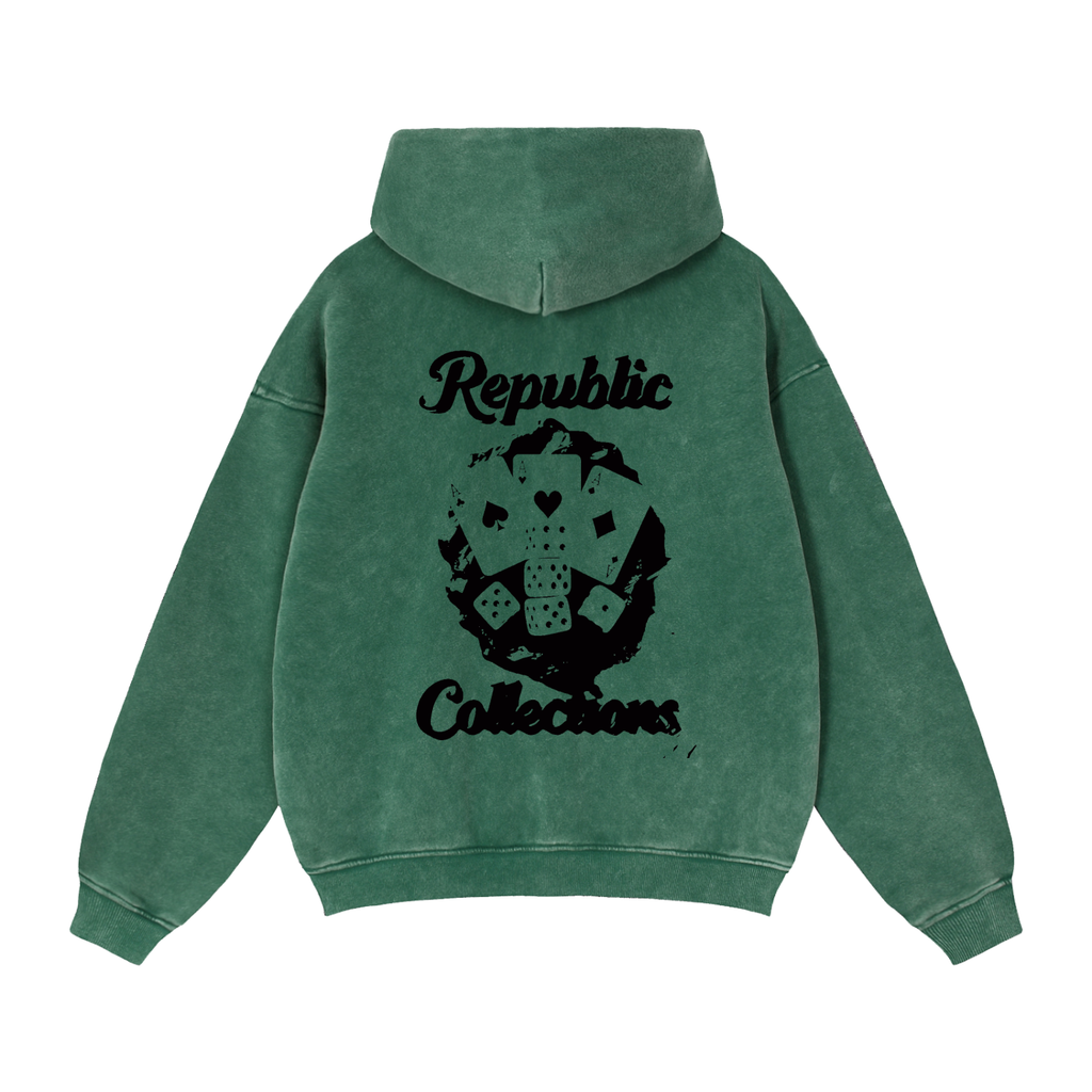 Card Collection Zip Boxy Hoodie
