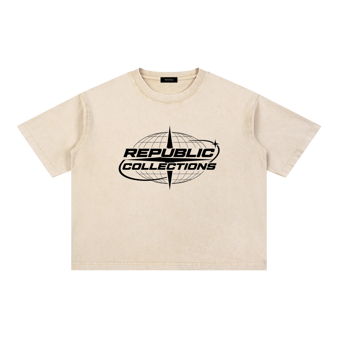 Washed Boxy Graphic Logo Tee