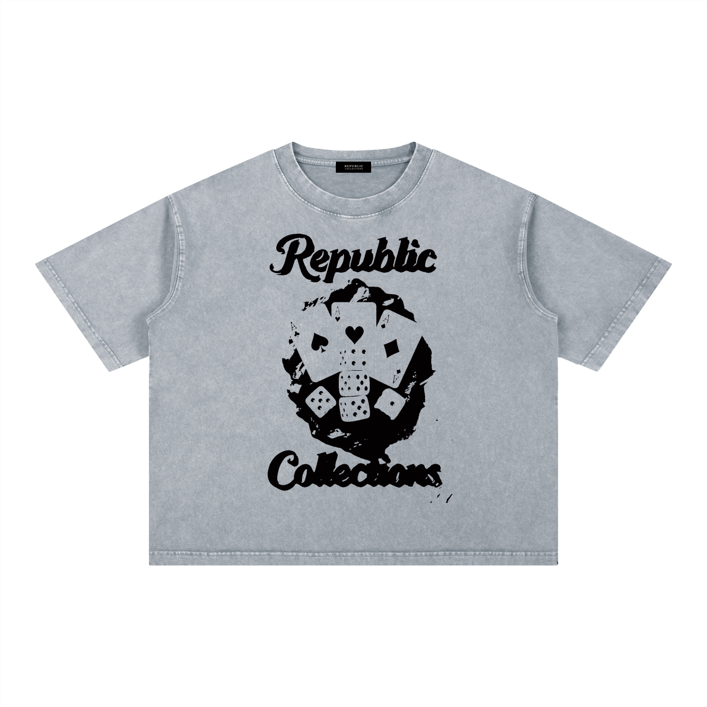 Card Collection Washed Boxy T-Shirt