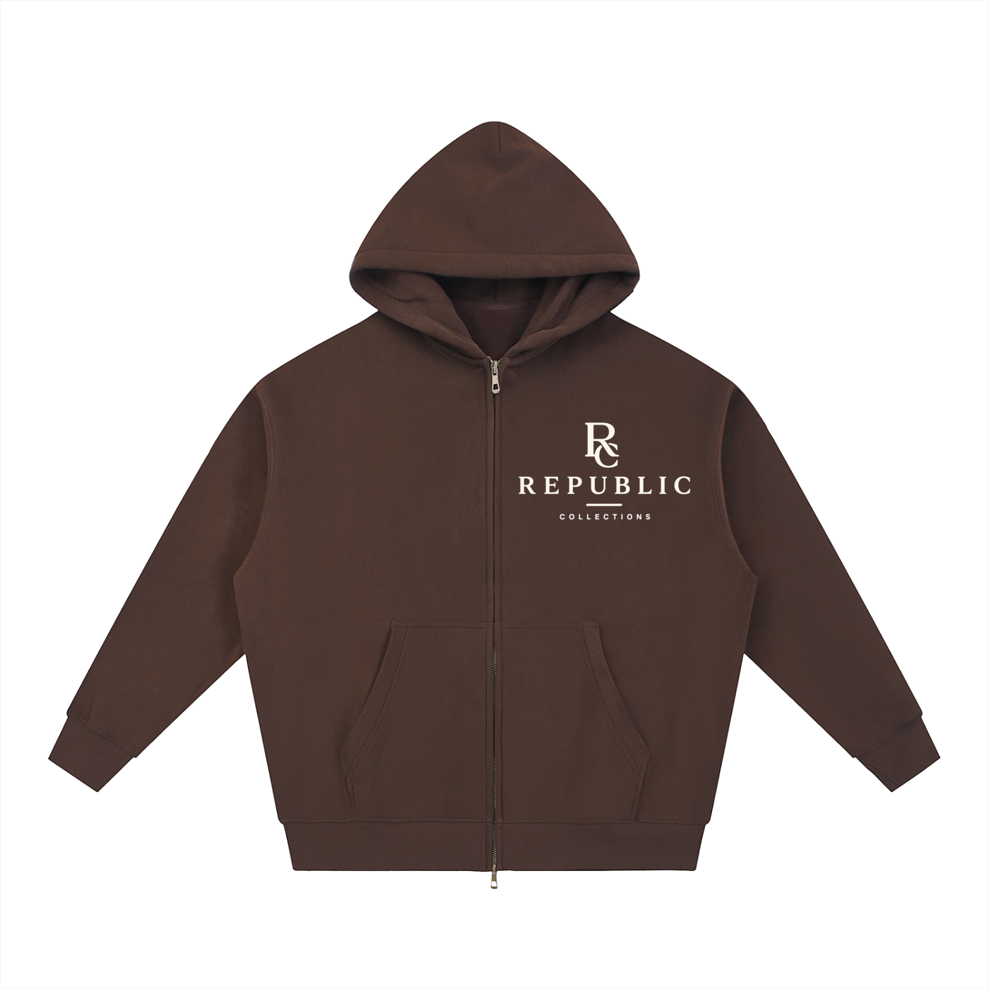 Classic Oversized Boxy Zip Hoodie