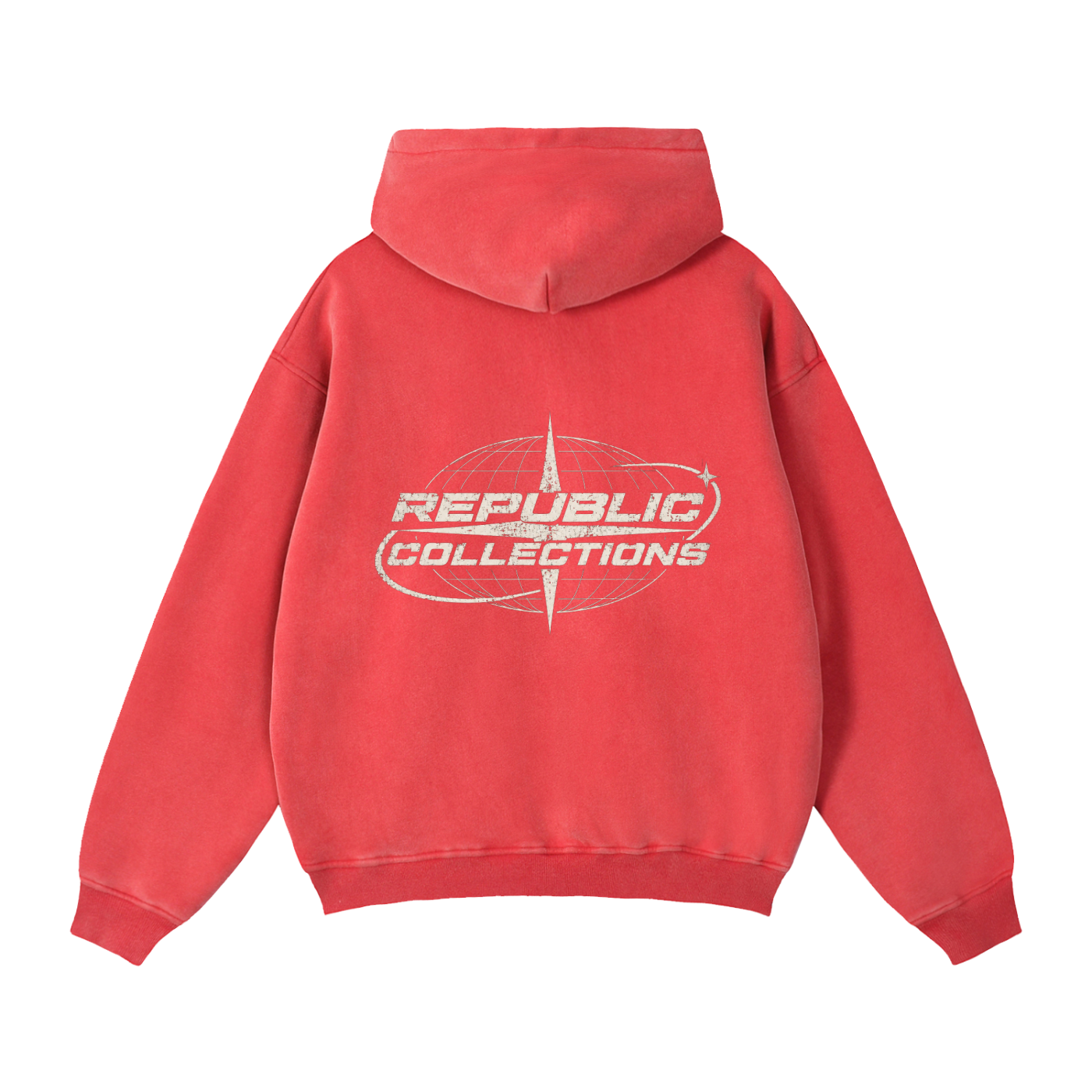 Graphic Globe Logo Boxy Zip-Through Hoodie