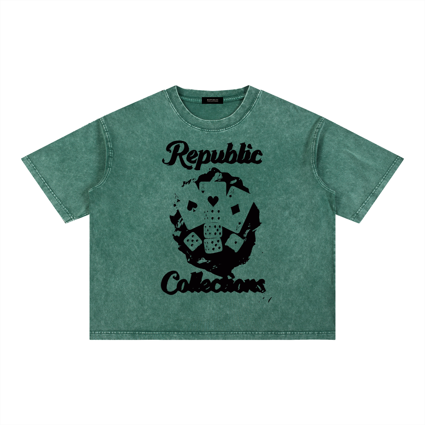 Card Collection Washed Boxy T-Shirt